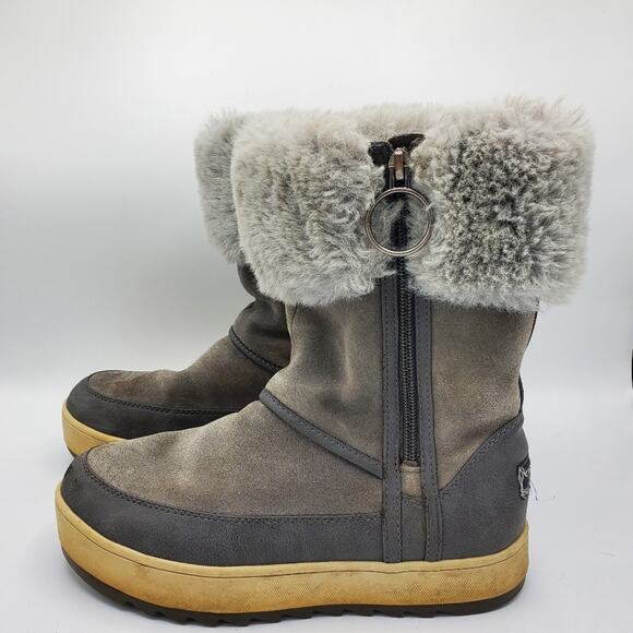 Koolaburra by Ugg Tynlee Waterproof Faux Fur Trim Outdoor Snow Boot Women 6 Grey - Picture 9 of 9
